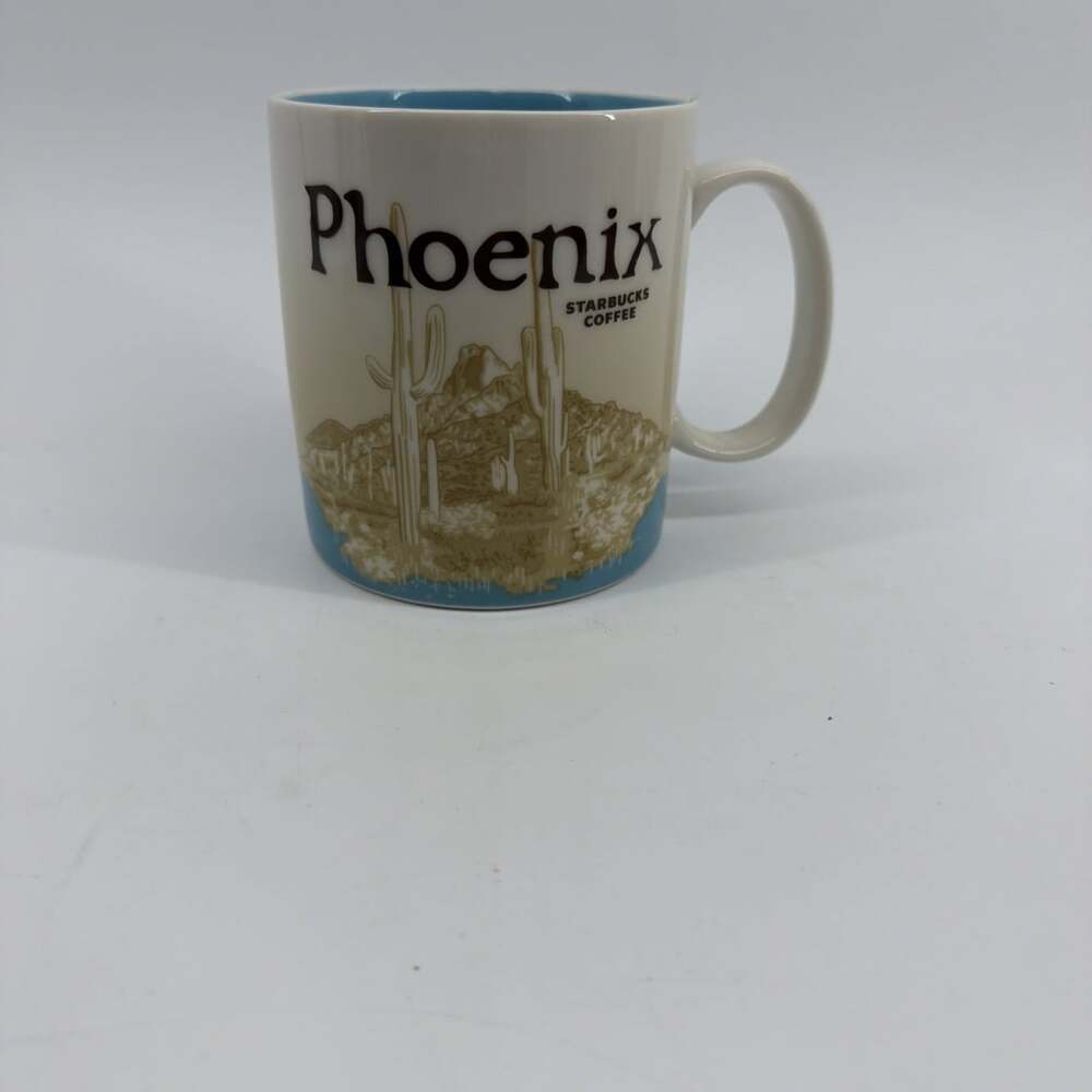 2012 Starbucks 16oz Phoenix Light Blue Global Icon Collector Series Coffee Mug